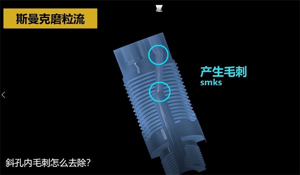 用<a href='http://m.hogwei.com' target='_blank'><u>流體拋光機</u></a>，去除斜孔內毛刺