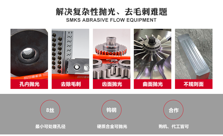 （斯曼克<a href='http://m.hogwei.com' target='_blank'><u>去毛刺機(jī)</u></a>廣泛應(yīng)用于<a href='http://m.hogwei.com' target='_blank'><u>交叉孔去毛刺</u></a>,內(nèi)孔去毛刺,<a href='http://m.hogwei.com' target='_blank'><u>去毛刺機(jī)</u></a>,微孔去毛刺,噴油器去毛刺,共軌管去毛刺,曲軸去毛刺,閥體去毛刺,泵體去毛刺）